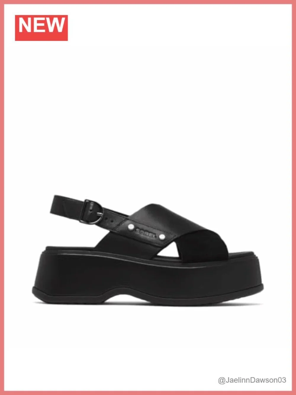 Sorel Dayspring Crisscross Leather Suede Platform Heeled Sandals